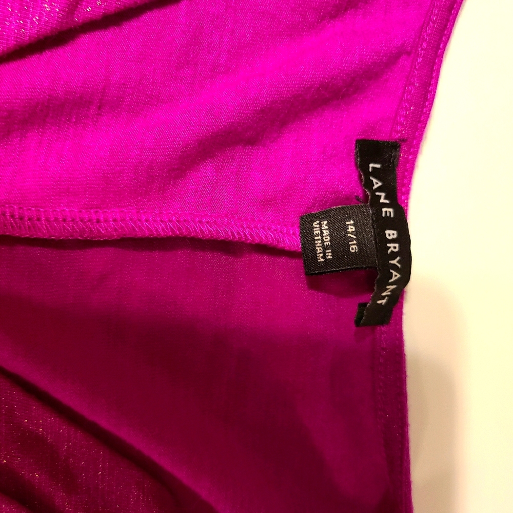 LANE Bryant Purple Sparkle Knit Top